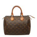 Louis Vuitton Monogram Speedy 25 Handbag Brown Leather