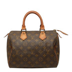 Louis Vuitton Monogram Speedy 25 Handbag Brown Leather