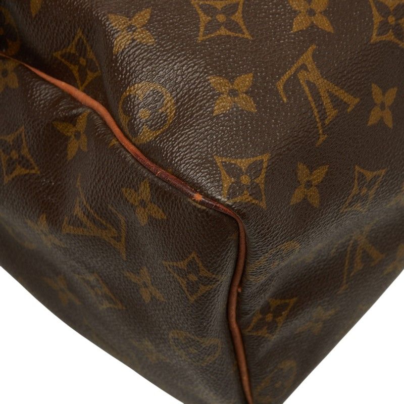 Louis Vuitton Monogram Speedy 25 Handbag Brown Leather