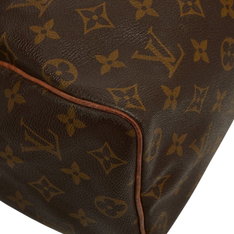 Louis Vuitton Monogram Speedy 25 Handbag Brown Leather