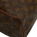 Louis Vuitton Monogram Speedy 25 Handbag Brown Leather