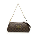 Louis Vuitton Damier Chain 2-Way Shoulder Bag Brown Leather