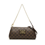 Louis Vuitton Damier Chain 2-Way Shoulder Bag Brown Leather