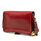 Dior D-bee Crossbody Shoulder Bag Red Leather