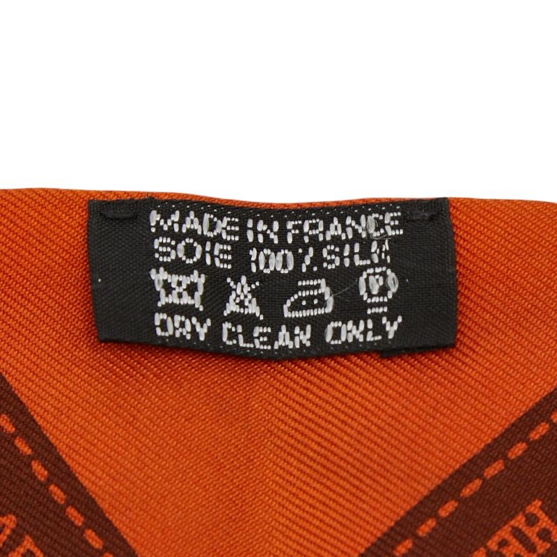 Hermes Twilly Bolduc Scarf Orange Silk