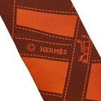 Hermes Twilly Bolduc Scarf Orange Silk