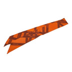 Hermes Twilly Bolduc Scarf Orange Silk