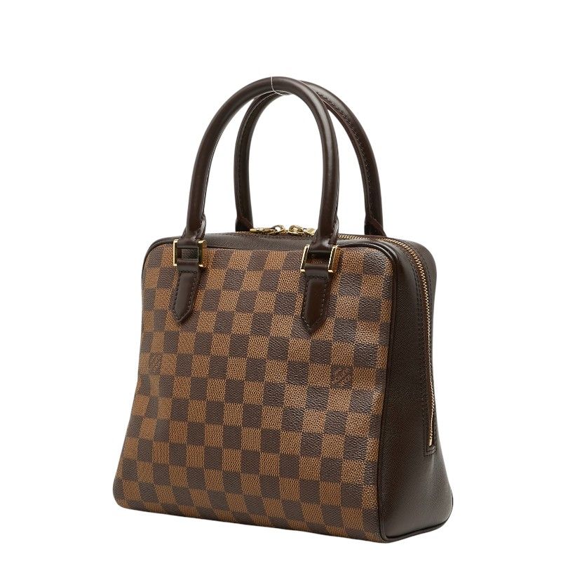 Louis Vuitton Damier Brera Handbag Brown Leather