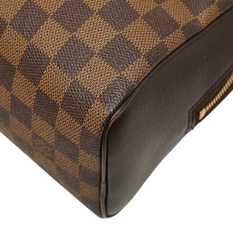 Louis Vuitton Damier Brera Handbag Brown Leather