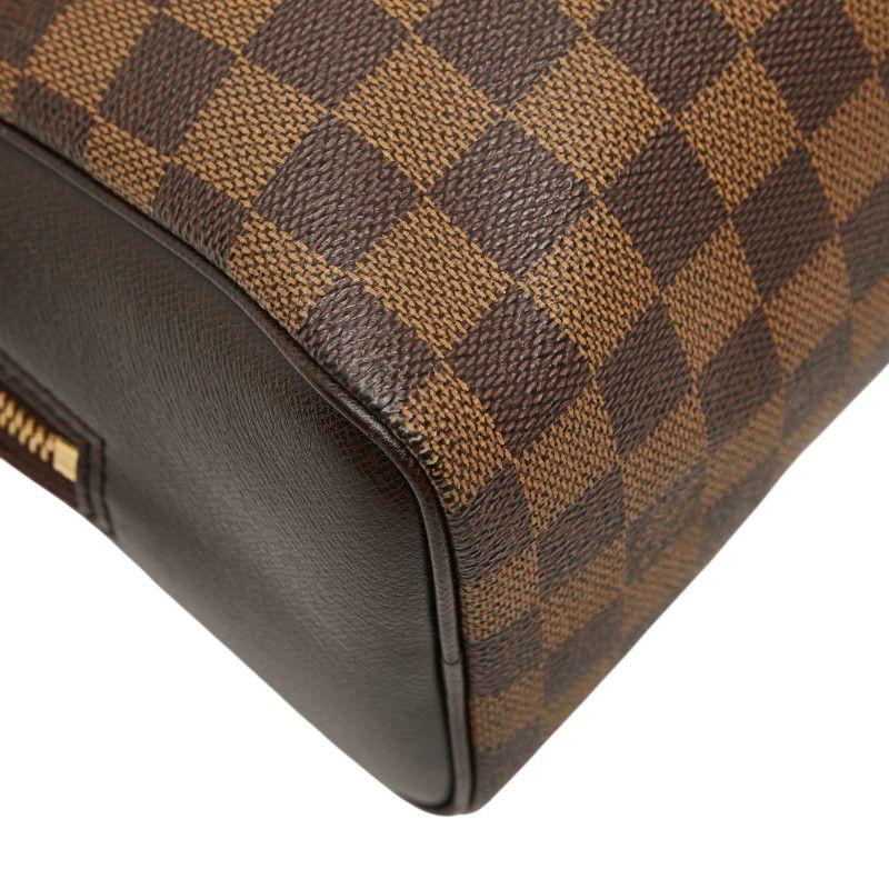 Louis Vuitton Damier Brera Handbag Brown Leather