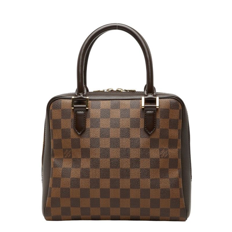 Louis Vuitton Damier Brera Handbag Brown Leather