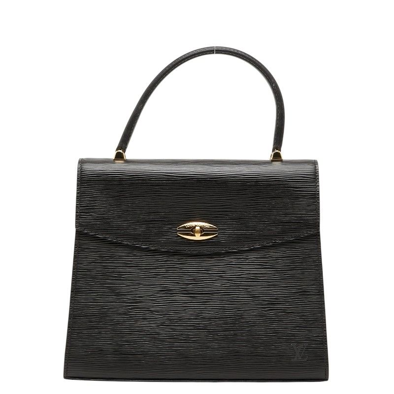Louis Vuitton Epi Malesherbes Handbag Noir Black Leather