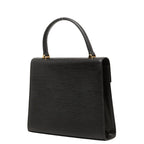 Louis Vuitton Epi Malesherbes Handbag Noir Black Leather