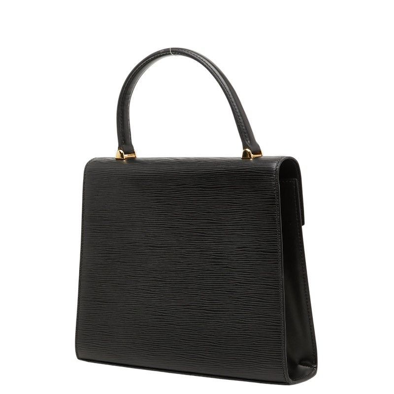 Louis Vuitton Epi Malesherbes Handbag Noir Black Leather