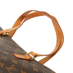 Louis Vuitton Monogram Cabas Mezzo Tote Shoulder Bag Brown Leather