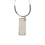 Dior Trotter Plate Necklace Silver Red Metal