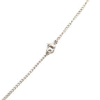 Chanel CC Logo Christmas Tree Motif Necklace Silver White Metal