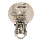 Chanel CC Logo Round Earrings Silver Metal