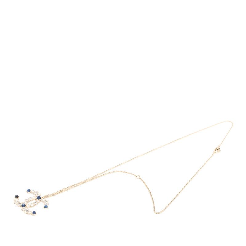 Chanel CC Logo Bijou Necklace Gold Plated
