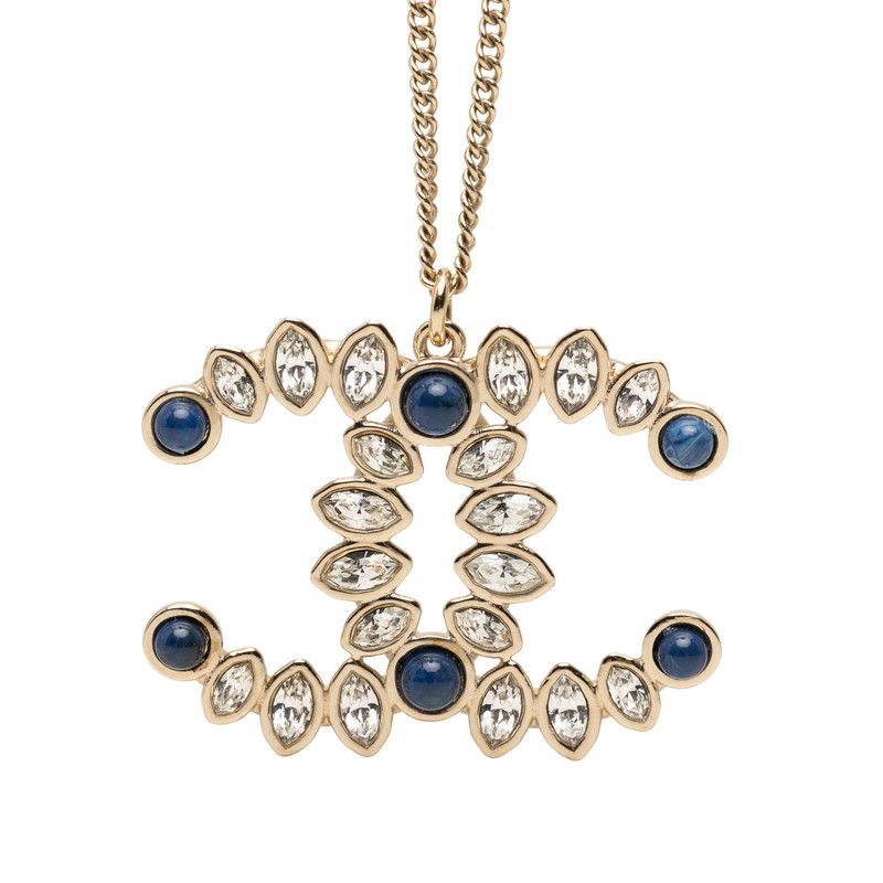 Chanel CC Logo Bijou Necklace Gold Plated