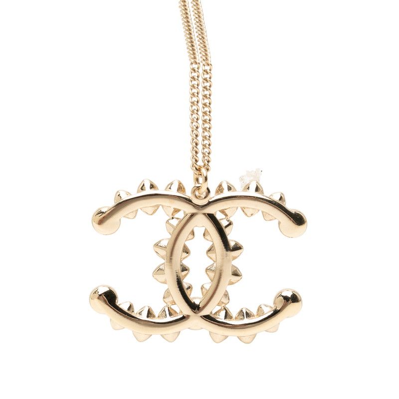Chanel CC Logo Bijou Necklace Gold Plated