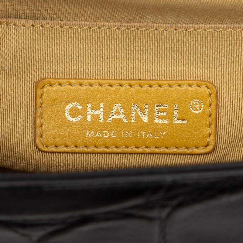 Chanel Boy Chain Shoulder Bag Croco