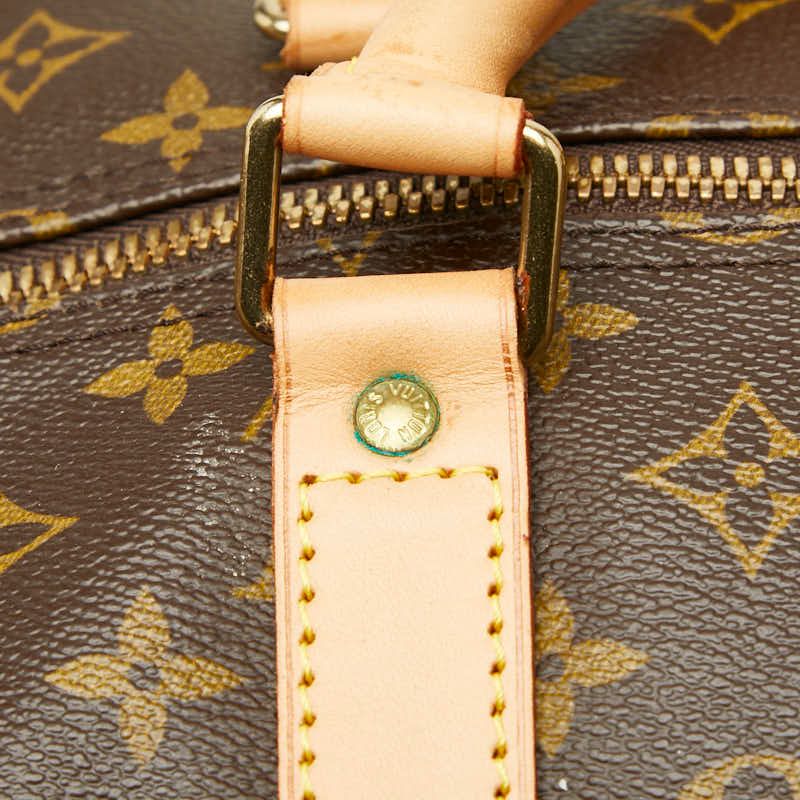 Louis Vuitton Monogram Keepall Bandouliere 60 Boston Bag 2-Way Brown Leather