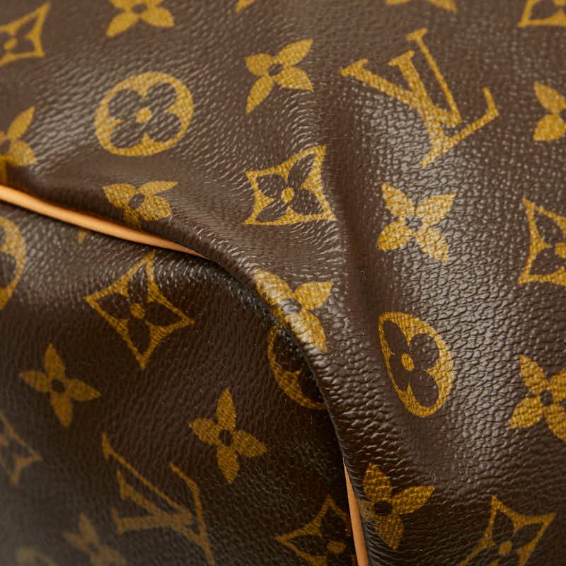 Louis Vuitton Monogram Keepall Bandouliere 60 Boston Bag 2-Way Brown Leather