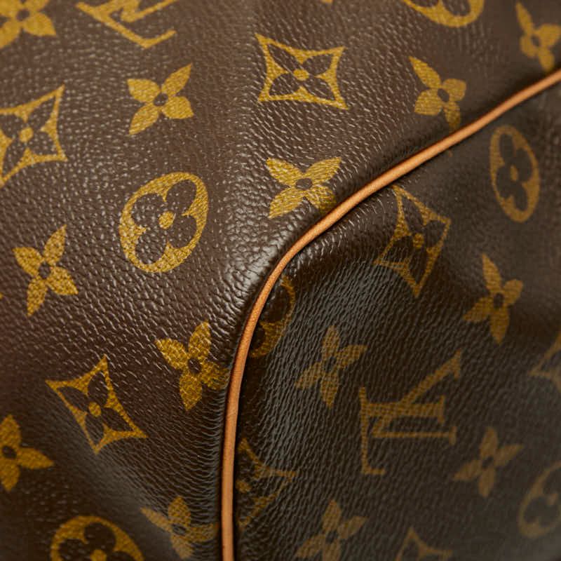 Louis Vuitton Monogram Keepall Bandouliere 60 Boston Bag 2-Way Brown Leather