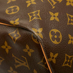 Louis Vuitton Monogram Keepall Bandouliere 60 Boston Bag 2-Way Brown Leather