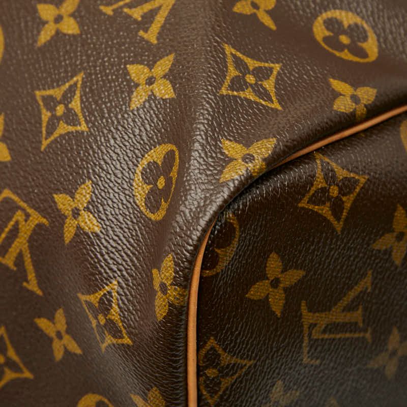 Louis Vuitton Monogram Keepall Bandouliere 60 Boston Bag 2-Way Brown Leather