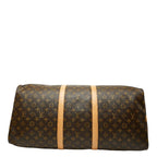 Louis Vuitton Monogram Keepall Bandouliere 60 Boston Bag 2-Way Brown Leather