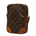 Louis Vuitton Monogram Danube Crossbody Shoulder Bag Brown Leather
