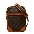Louis Vuitton Monogram Danube Crossbody Shoulder Bag Brown Leather