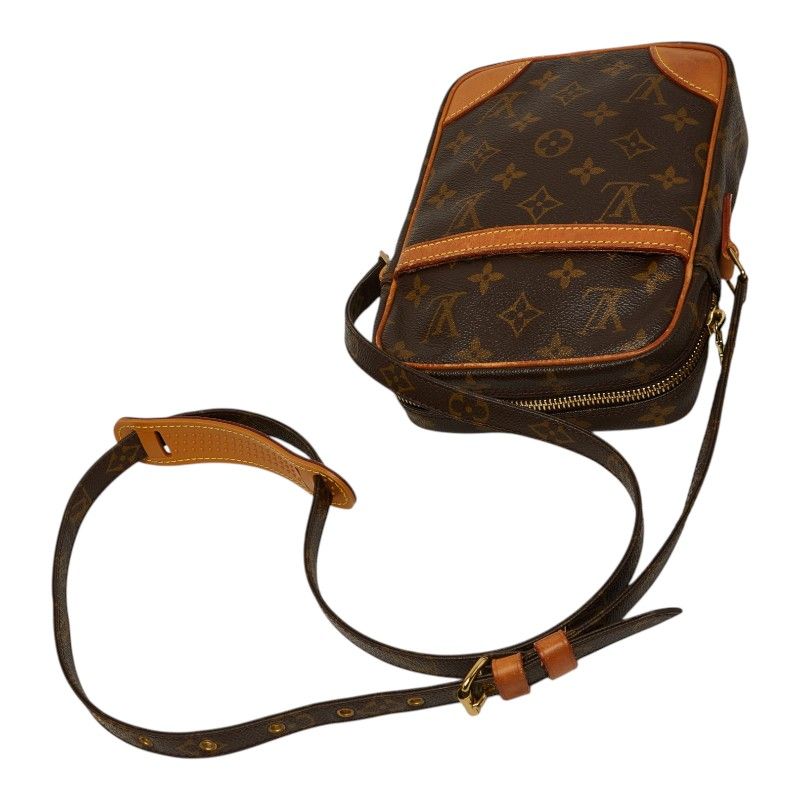 Louis Vuitton Monogram Danube Crossbody Shoulder Bag Brown Leather