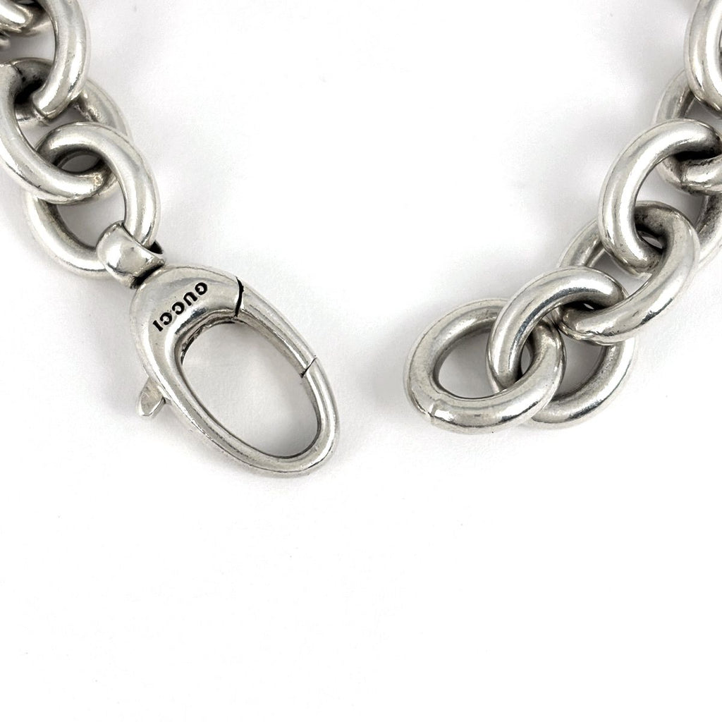 Gucci Dog Tag Chain Bracelet Plate Logo 925 Sterling Silver — view 3