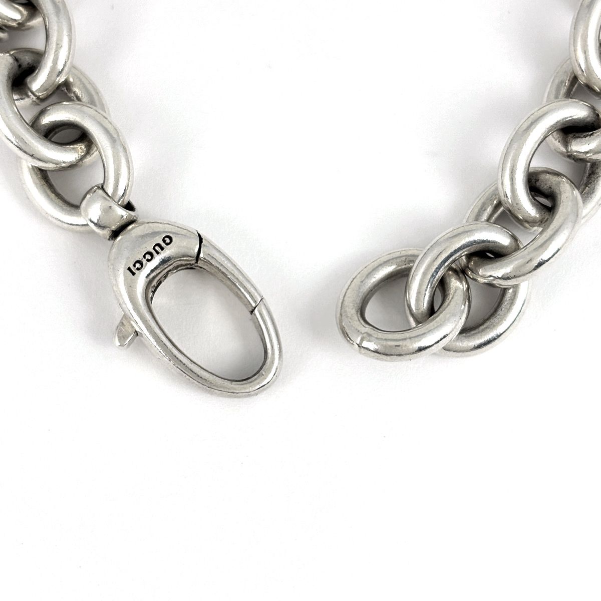 Gucci Dog Tag Chain Bracelet Plate Logo 925 Sterling Silver — view 3