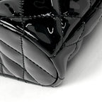 Chanel CC Logo Handbag Chain 2-Way Patent Patent Leather Black — view 3