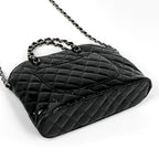 Chanel CC Logo Handbag Chain 2-Way Patent Patent Leather Black — view 2