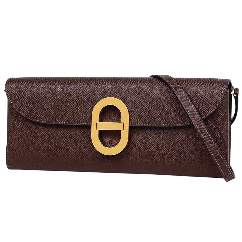 Hermes Chaine D'Ancre To Go 2-Way Clutch Veau Epsom Brown