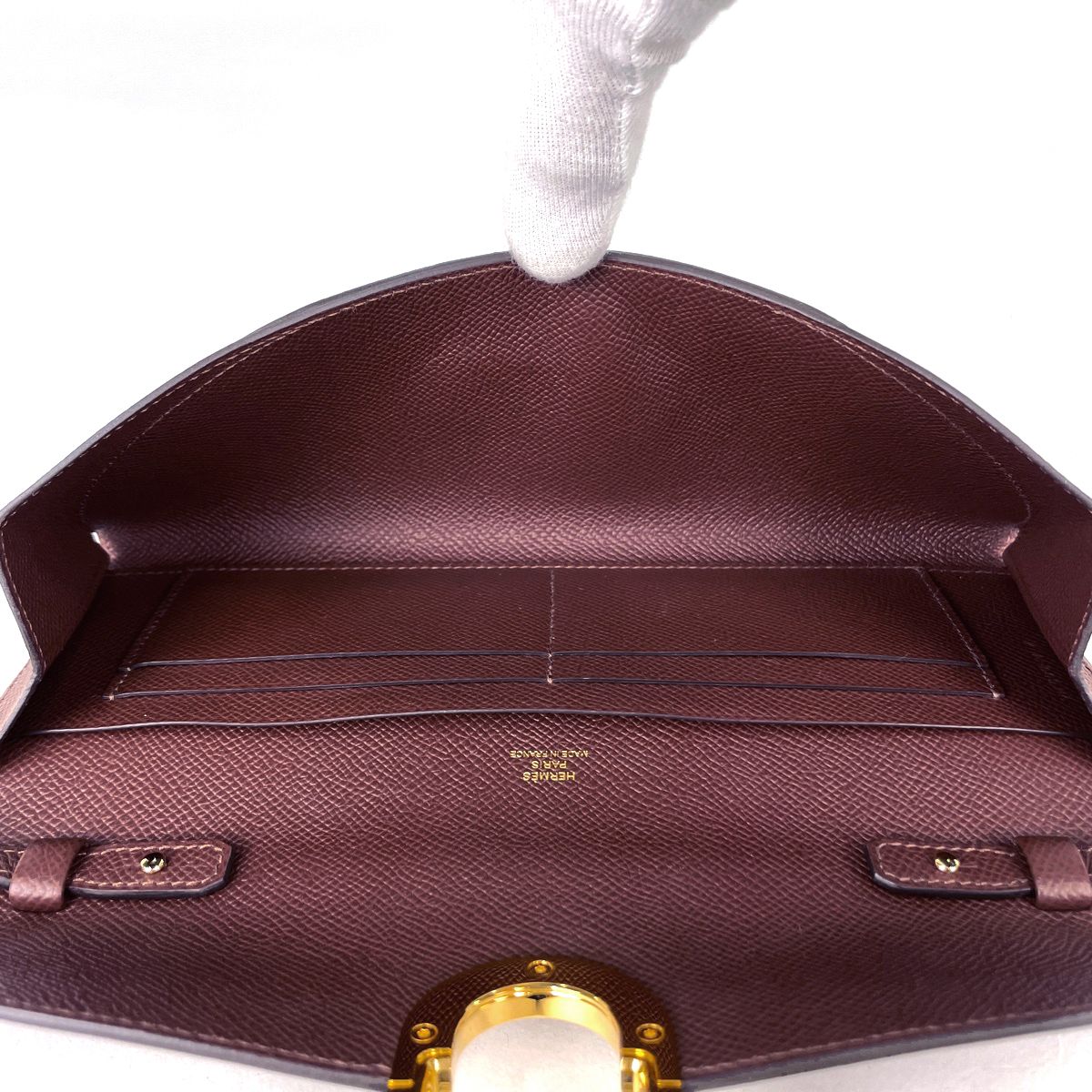 Hermes Chaine D'Ancre To Go 2-Way Clutch Veau Epsom Brown — view 6