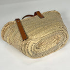 Loewe Basket Anagram Palm Leaf Tote Bag Raffia Natural Brown — view 2