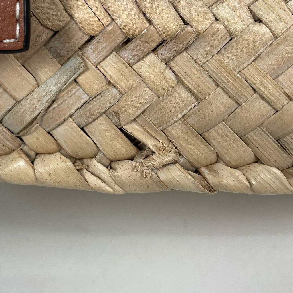 Loewe Basket Anagram Palm Leaf Tote Bag Raffia Natural Brown — view 4