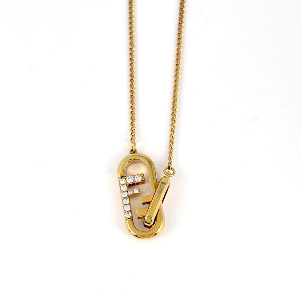 Fendi O-rock Necklace Rhinestone — view 2