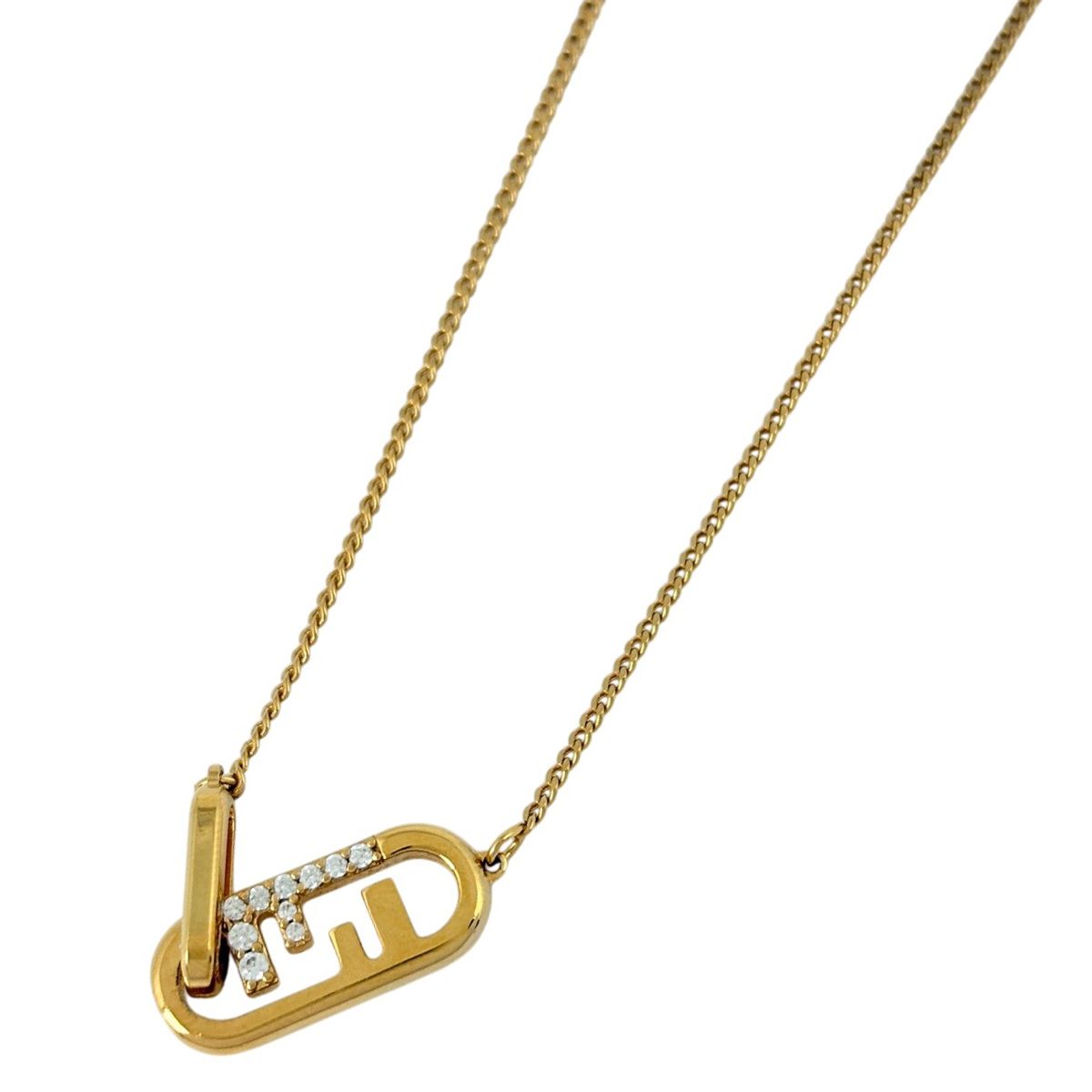 Fendi O-rock Necklace Rhinestone