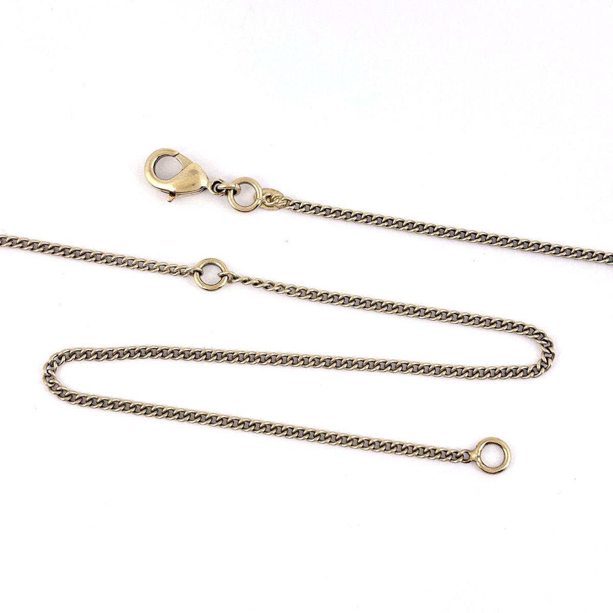 Chanel CC Logo Rhinestone Necklace Gold — view 3