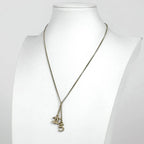 Chanel CC Logo Rhinestone Necklace Gold — view 5