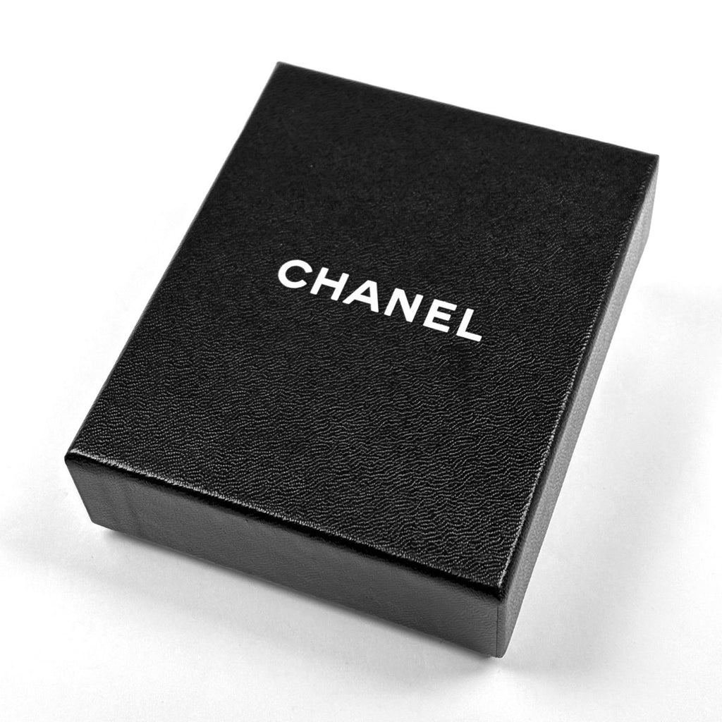 Chanel CC Logo Rhinestone Necklace Gold — view 6