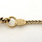 Chanel CC Logo Rhinestone Necklace Gold — view 4