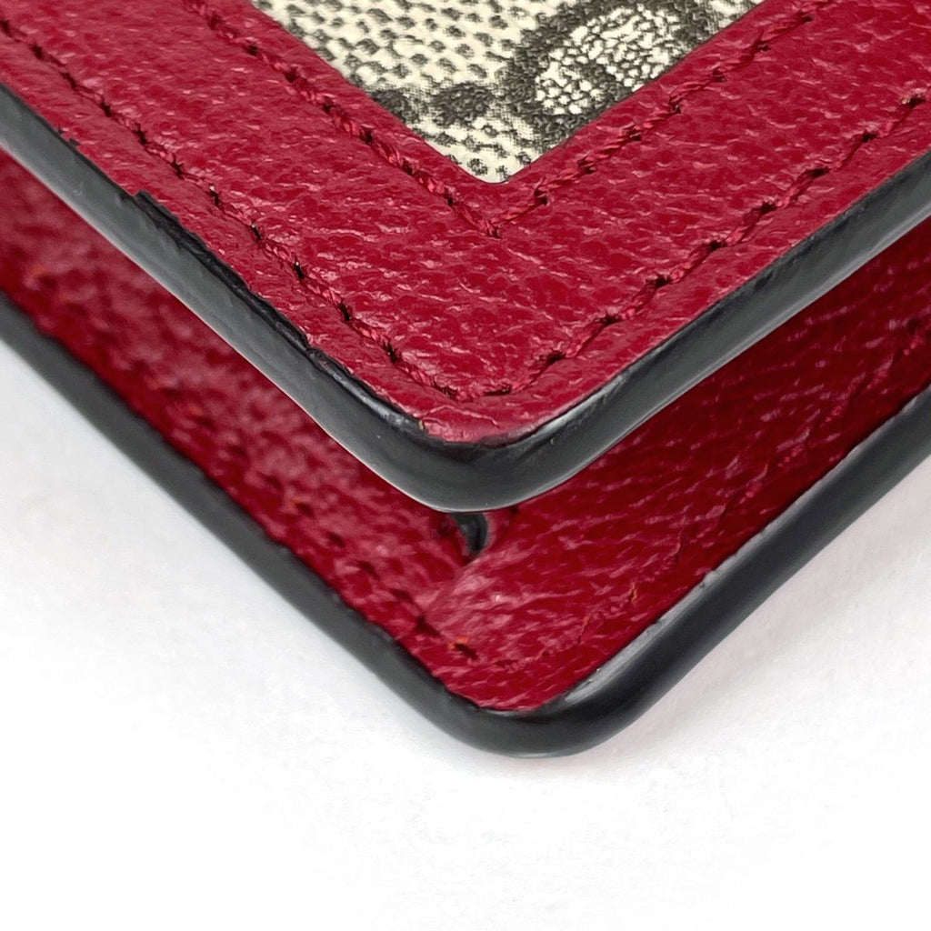 Gucci Queen Ma Galette Beige Chain Wallet GG Pattern Sherry Line Web Supreme — view 3